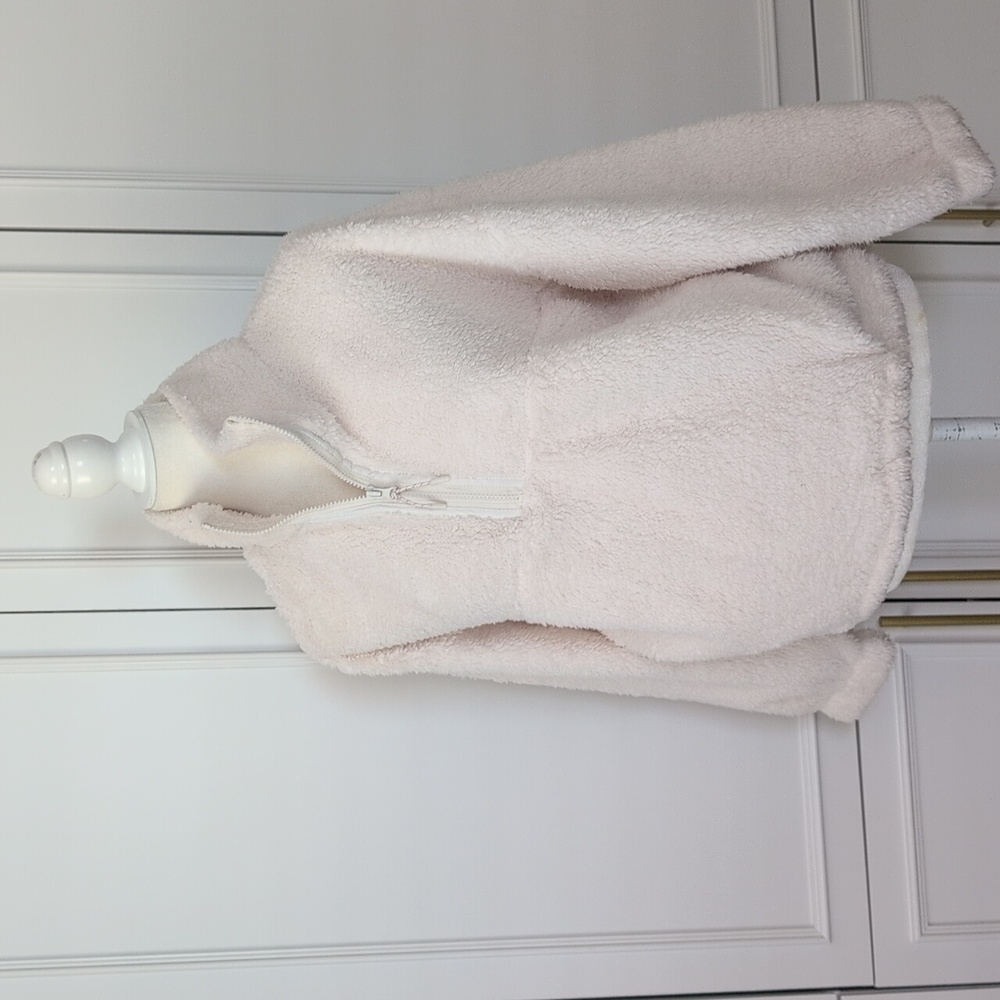 nwt No Boundaries Cozy Plush Half-Zip Sherpa Pullover - Cream Small - Picture 3 of 9